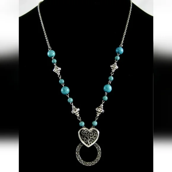 EYEGLASS/ID HOLDER TURQUOISE NECKLACE - Picture 6 of 6